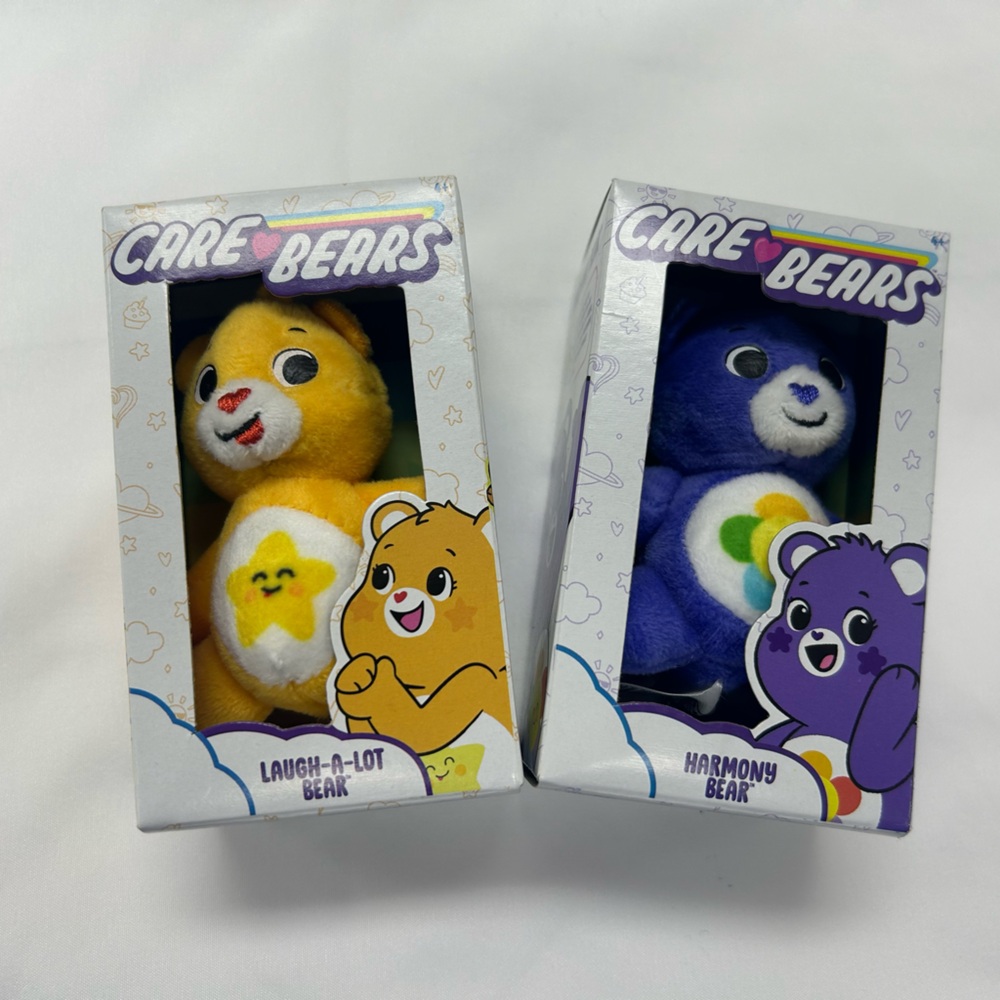 Bundle of 2 different Care Bears mini plush 💛💜